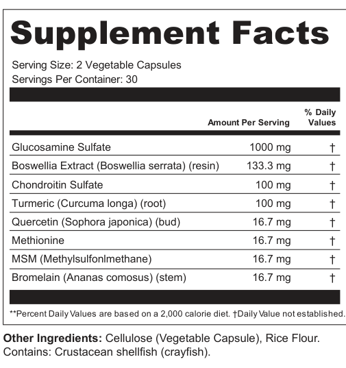 Supplement Facts for FlexWhisper
