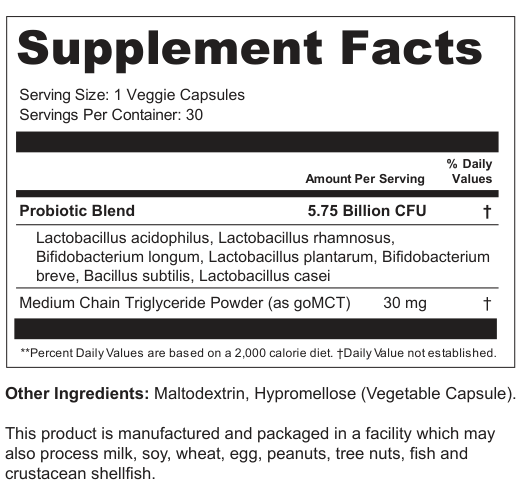 Supplement Facts for FloraWhisper