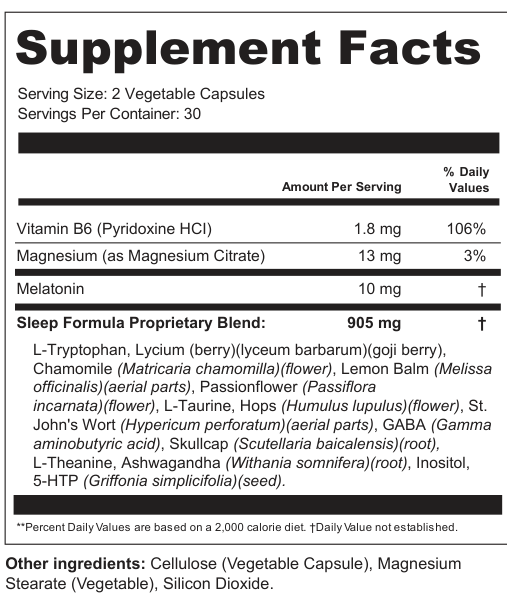 Supplement Facts for LullEcho
